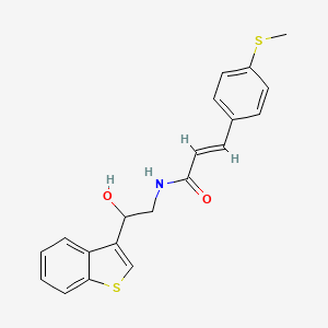 (E)-N-(2-(benzo[b]thiophen-3-yl)-2-hydroxyethyl)-3-(4-(methylthio)phenyl)acrylamide