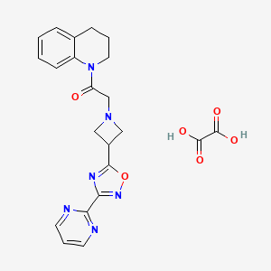1-(3,4-dihydroquinolin-1(2H)-yl)-2-(3-(3-(pyrimidin-2-yl)-1,2,4-oxadiazol-5-yl)azetidin-1-yl)ethanone oxalate