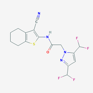 2-[3,5-bis(difluoromethyl)-1H-pyrazol-1-yl]-N-(3-cyano-4,5,6,7-tetrahydro-1-benzothien-2-yl)acetamide