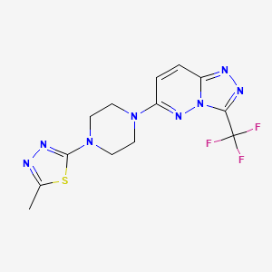 2-Methyl-5-[4-[3-(trifluoromethyl)-[1,2,4]triazolo[4,3-b]pyridazin-6-yl]piperazin-1-yl]-1,3,4-thiadiazole