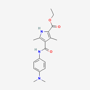 ethyl 4-((4-(dimethylamino)phenyl)carbamoyl)-3,5-dimethyl-1H-pyrrole-2-carboxylate