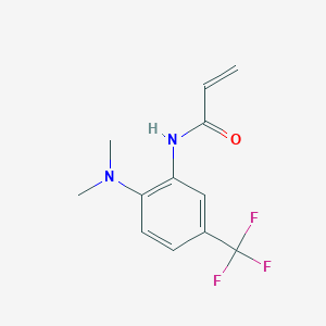 molecular formula C12H13F3N2O B2800075 N-[2-(Dimethylamino)-5-(trifluoromethyl)phenyl]prop-2-enamide CAS No. 2305499-91-4