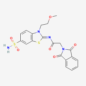(Z)-2-(1,3-dioxoisoindolin-2-yl)-N-(3-(2-methoxyethyl)-6-sulfamoylbenzo[d]thiazol-2(3H)-ylidene)acetamide