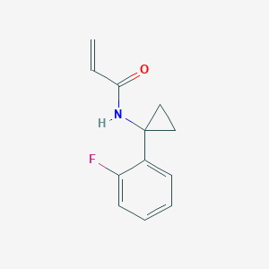 molecular formula C12H12FNO B2800078 N-[1-(2-Fluorophenyl)cyclopropyl]prop-2-enamide CAS No. 2194450-45-6