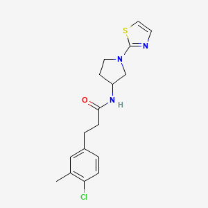 3-(4-chloro-3-methylphenyl)-N-(1-(thiazol-2-yl)pyrrolidin-3-yl)propanamide