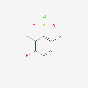 molecular formula C9H10ClFO2S B2800081 3-Fluoro-2,4,6-trimethylbenzene-1-sulfonyl chloride CAS No. 1785259-40-6