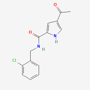 molecular formula C14H13ClN2O2 B2800083 4-acetyl-N-[(2-chlorophenyl)methyl]-1H-pyrrole-2-carboxamide CAS No. 478249-45-5