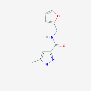 molecular formula C14H19N3O2 B2800088 1-tert-butyl-N-(furan-2-ylmethyl)-5-methylpyrazole-3-carboxamide CAS No. 849465-24-3