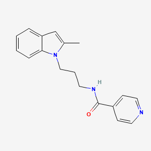 molecular formula C18H19N3O B2800099 N-(3-(2-methyl-1H-indol-1-yl)propyl)isonicotinamide CAS No. 1251578-43-4