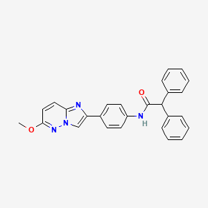 molecular formula C27H22N4O2 B2800123 N-(4-(6-methoxyimidazo[1,2-b]pyridazin-2-yl)phenyl)-2,2-diphenylacetamide CAS No. 953151-15-0