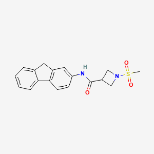 molecular formula C18H18N2O3S B2800129 N-(9H-fluoren-2-yl)-1-(methylsulfonyl)azetidine-3-carboxamide CAS No. 1448133-93-4