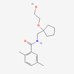 molecular formula C17H25NO3 B2800134 N-((1-(2-hydroxyethoxy)cyclopentyl)methyl)-2,5-dimethylbenzamide CAS No. 2175979-48-1