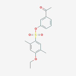 molecular formula C18H20O5S B2800138 3-Acetylphenyl 4-ethoxy-2,5-dimethylbenzene-1-sulfonate CAS No. 2361866-82-0