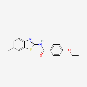 molecular formula C18H18N2O2S B2800139 N-(4,6-dimethyl-1,3-benzothiazol-2-yl)-4-ethoxybenzamide CAS No. 313252-22-1