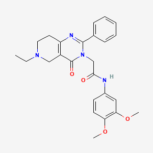 N-(3,4-dimethoxyphenyl)-2-(6-ethyl-4-oxo-2-phenyl-5,6,7,8-tetrahydropyrido[4,3-d]pyrimidin-3(4H)-yl)acetamide