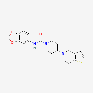 N-(benzo[d][1,3]dioxol-5-yl)-4-(6,7-dihydrothieno[3,2-c]pyridin-5(4H)-yl)piperidine-1-carboxamide