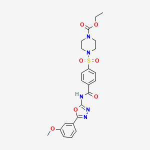 ethyl 4-(4-{[5-(3-methoxyphenyl)-1,3,4-oxadiazol-2-yl]carbamoyl}benzenesulfonyl)piperazine-1-carboxylate