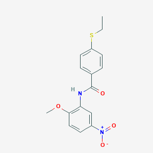 4-ethylsulfanyl-N-(2-methoxy-5-nitrophenyl)benzamide