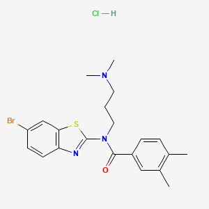 N-(6-bromobenzo[d]thiazol-2-yl)-N-(3-(dimethylamino)propyl)-3,4-dimethylbenzamide hydrochloride