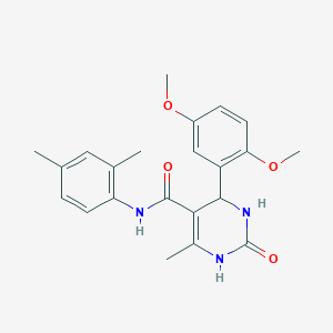 molecular formula C22H25N3O4 B2800176 4-(2,5-二甲氧基苯基)-N-(2,4-二甲基苯基)-6-甲基-2-氧代-1,2,3,4-四氢嘧啶-5-甲酰胺 CAS No. 379252-36-5