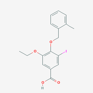 3-Ethoxy-5-iodo-4-[(2-methylbenzyl)oxy]benzoic acid