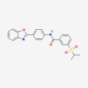 molecular formula C23H20N2O4S B2800194 N-(4-(benzo[d]oxazol-2-yl)phenyl)-3-(isopropylsulfonyl)benzamide CAS No. 941993-01-7