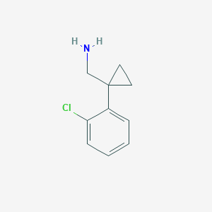 molecular formula C10H12ClN B2800200 [1-(2-氯苯基)环丙基]甲胺 CAS No. 886365-68-0