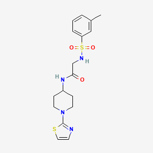 2-(3-methylphenylsulfonamido)-N-(1-(thiazol-2-yl)piperidin-4-yl)acetamide