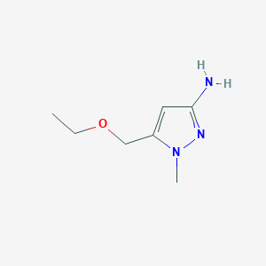 molecular formula C7H13N3O B2800216 5-(ethoxymethyl)-1-methyl-1H-pyrazol-3-amine CAS No. 1856046-55-3