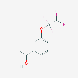 molecular formula C10H10F4O2 B2800217 1-[3-(1,1,2,2-Tetrafluoroethoxy)phenyl]ethanol CAS No. 1443304-05-9