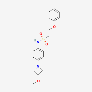 molecular formula C18H22N2O4S B2800226 N-(4-(3-methoxyazetidin-1-yl)phenyl)-2-phenoxyethanesulfonamide CAS No. 2034491-64-8
