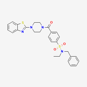 4-(4-(benzo[d]thiazol-2-yl)piperazine-1-carbonyl)-N-benzyl-N-ethylbenzenesulfonamide