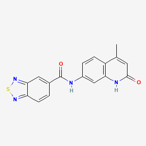 molecular formula C17H12N4O2S B2800240 N-(4-甲基-2-氧代-1,2-二氢喹啉-7-基)苯并[c][1,2,5]噻二唑-5-甲酰胺 CAS No. 1251685-37-6