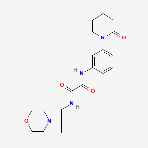 N-[(1-Morpholin-4-ylcyclobutyl)methyl]-N'-[3-(2-oxopiperidin-1-yl)phenyl]oxamide