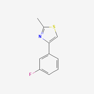 molecular formula C10H8FNS B2800243 4-(3-Fluorophenyl)-2-methyl-1,3-thiazole CAS No. 1023867-44-8