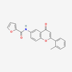 molecular formula C21H15NO4 B2800249 N-(4-oxo-2-(o-tolyl)-4H-chromen-6-yl)furan-2-carboxamide CAS No. 923107-08-8