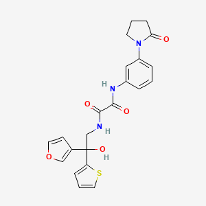 N-[2-(furan-3-yl)-2-hydroxy-2-(thiophen-2-yl)ethyl]-N'-[3-(2-oxopyrrolidin-1-yl)phenyl]ethanediamide