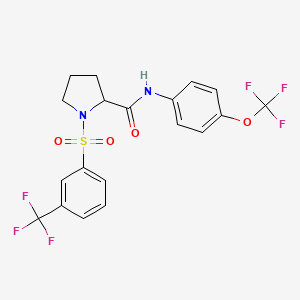 N-[4-(trifluoromethoxy)phenyl]-1-{[3-(trifluoromethyl)phenyl]sulfonyl}-2-pyrrolidinecarboxamide