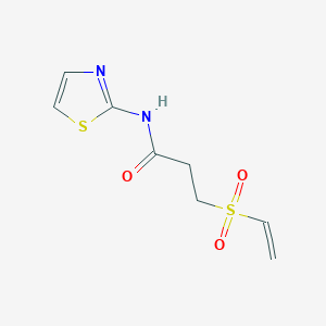 3-Ethenylsulfonyl-N-(1,3-thiazol-2-yl)propanamide
