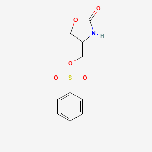 molecular formula C11H13NO5S B2800268 (2-Oxo-1,3-oxazolidin-4-yl)methyl 4-methylbenzene-1-sulfonate CAS No. 97899-36-0