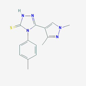molecular formula C14H15N5S B280027 5-(1,3-dimethyl-1H-pyrazol-4-yl)-4-(4-methylphenyl)-4H-1,2,4-triazole-3-thiol 