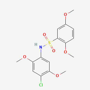 molecular formula C16H18ClNO6S B2800280 N-(4-chloro-2,5-dimethoxyphenyl)-2,5-dimethoxybenzenesulfonamide CAS No. 667892-33-3