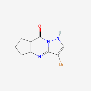 molecular formula C10H10BrN3O B2800283 10-Bromo-11-methyl-1,8,12-triazatricyclo[7.3.0.0^{3,7}]dodeca-2,7,9,11-tetraen-2-ol CAS No. 1310319-53-9