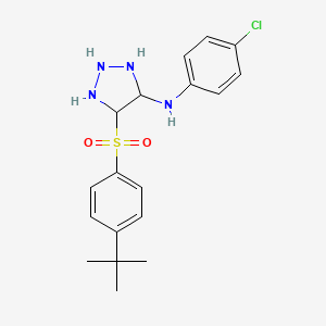 4-(4-tert-butylbenzenesulfonyl)-N-(4-chlorophenyl)-1H-1,2,3-triazol-5-amine