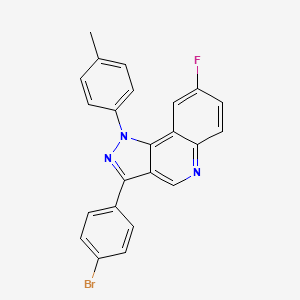 molecular formula C23H15BrFN3 B2800292 3-(4-bromophenyl)-8-fluoro-1-(4-methylphenyl)-1H-pyrazolo[4,3-c]quinoline CAS No. 901228-99-7