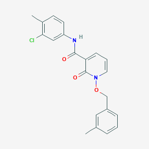 molecular formula C21H19ClN2O3 B2800323 N-(3-chloro-4-methylphenyl)-1-((3-methylbenzyl)oxy)-2-oxo-1,2-dihydropyridine-3-carboxamide CAS No. 852365-62-9