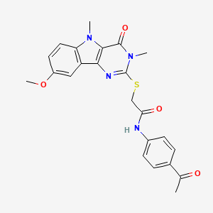 molecular formula C23H22N4O4S B2800325 N-(3-fluorobenzyl)-1-(methoxyacetyl)-3-methylpiperidine-3-carboxamide CAS No. 1115934-13-8