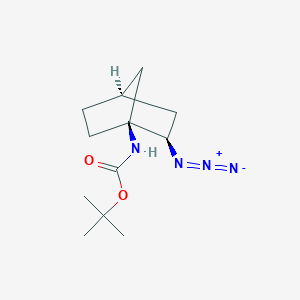 molecular formula C12H20N4O2 B2800335 Tert-butyl N-[(1S,2R,4R)-2-azido-1-bicyclo[2.2.1]heptanyl]carbamate CAS No. 2377004-17-4