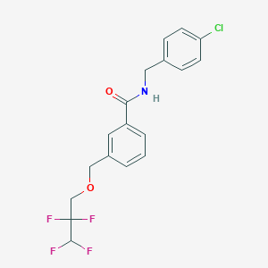 molecular formula C18H16ClF4NO2 B280034 N-(4-chlorobenzyl)-3-[(2,2,3,3-tetrafluoropropoxy)methyl]benzamide 