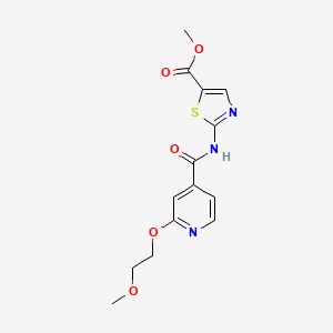 Methyl 2-(2-(2-methoxyethoxy)isonicotinamido)thiazole-5-carboxylate